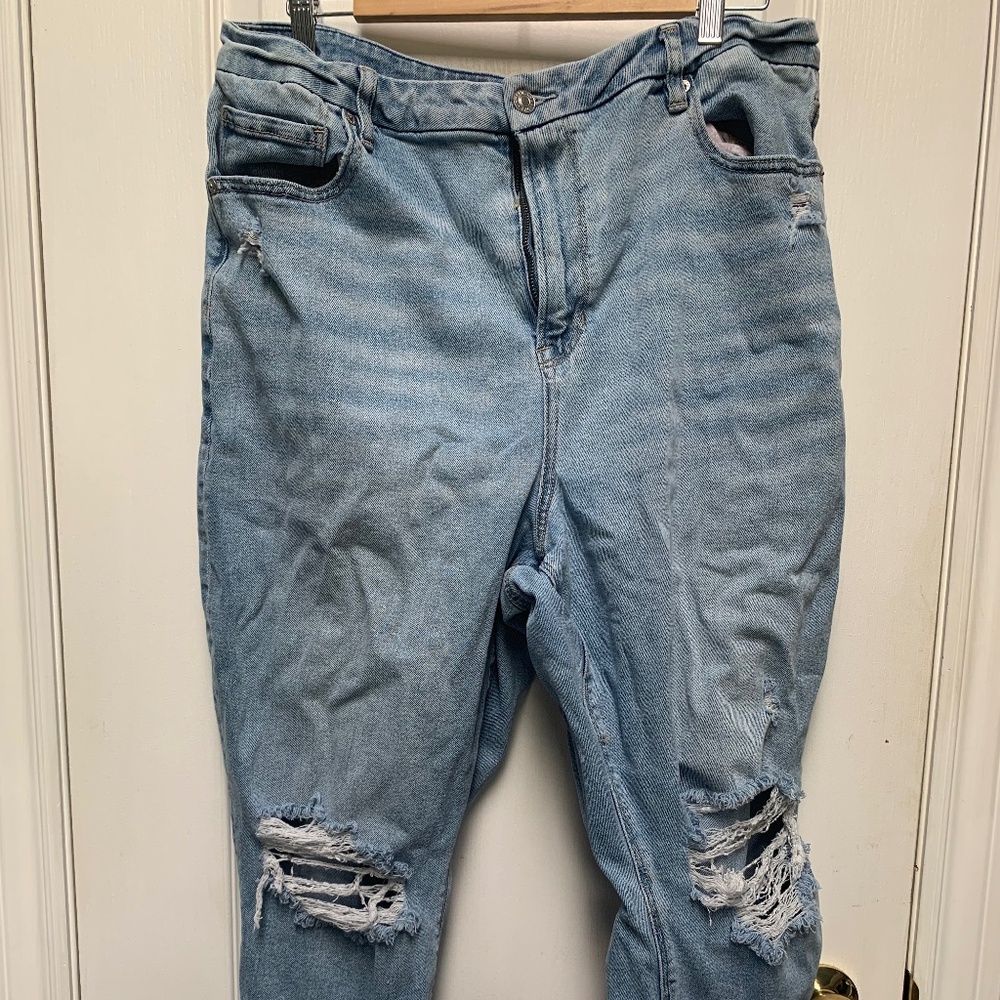 Light Blue  Mom Jeans | American Eagle, size 20 SHORT